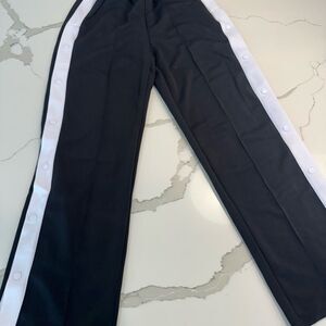 Black and White Track Pants Tear Away